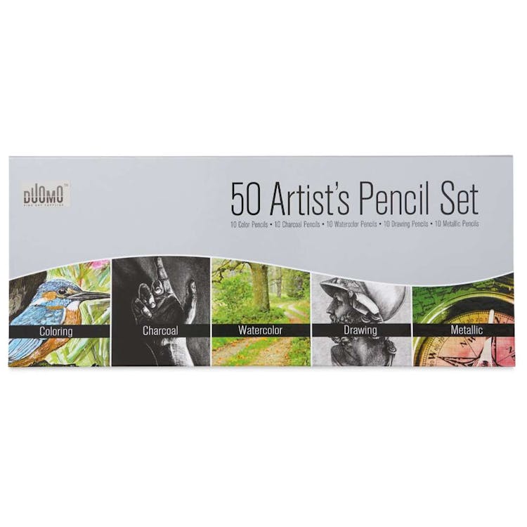 Artist's Pencil Sets - 50 Pencils 5 Mediums 2