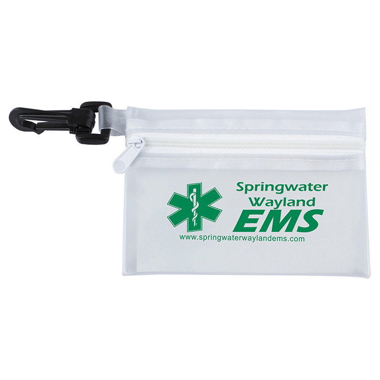 "Everything Essential" Mask & Sanitizing Protection Pack in Translucent Zipper Pouch With Plastic Ho 10