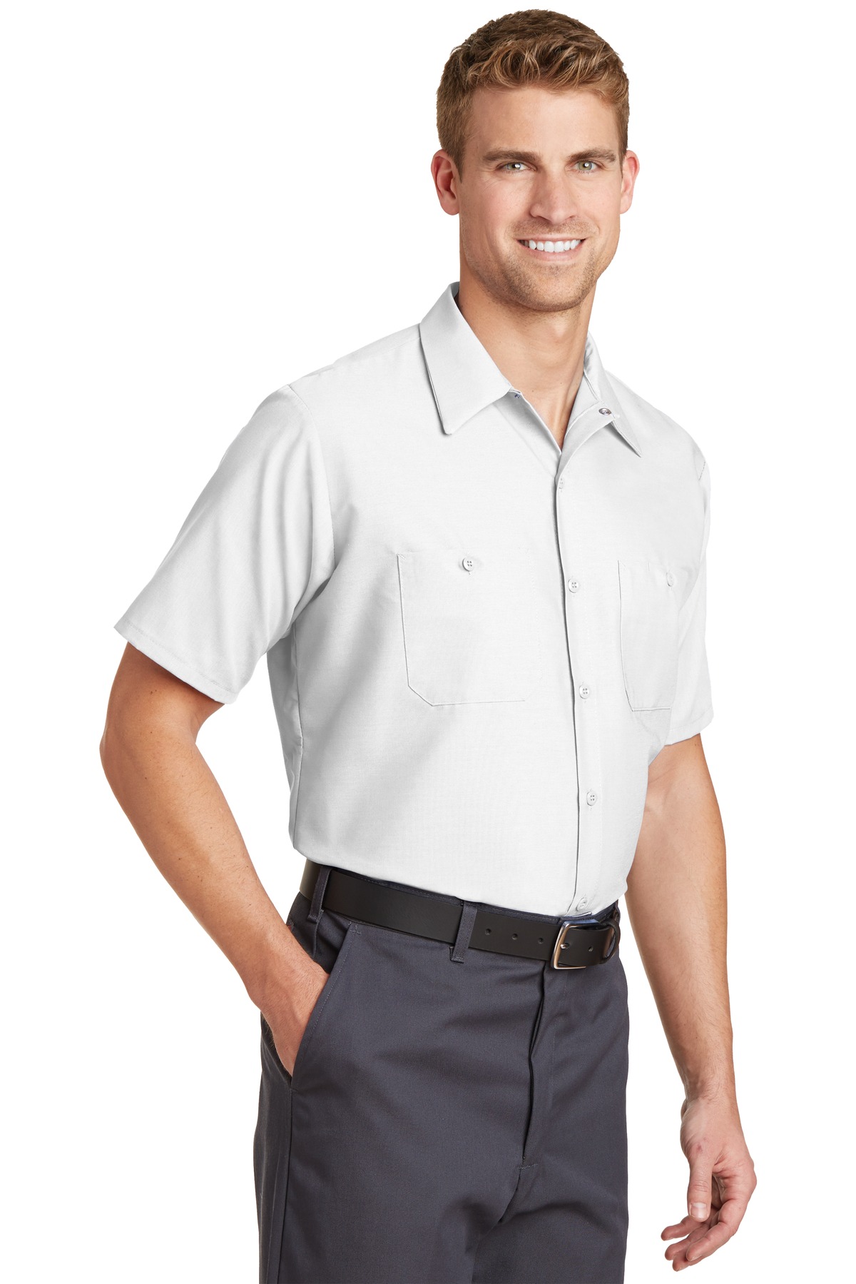 Red Kap Short Sleeve Industrial Work Shirt. SP24 12