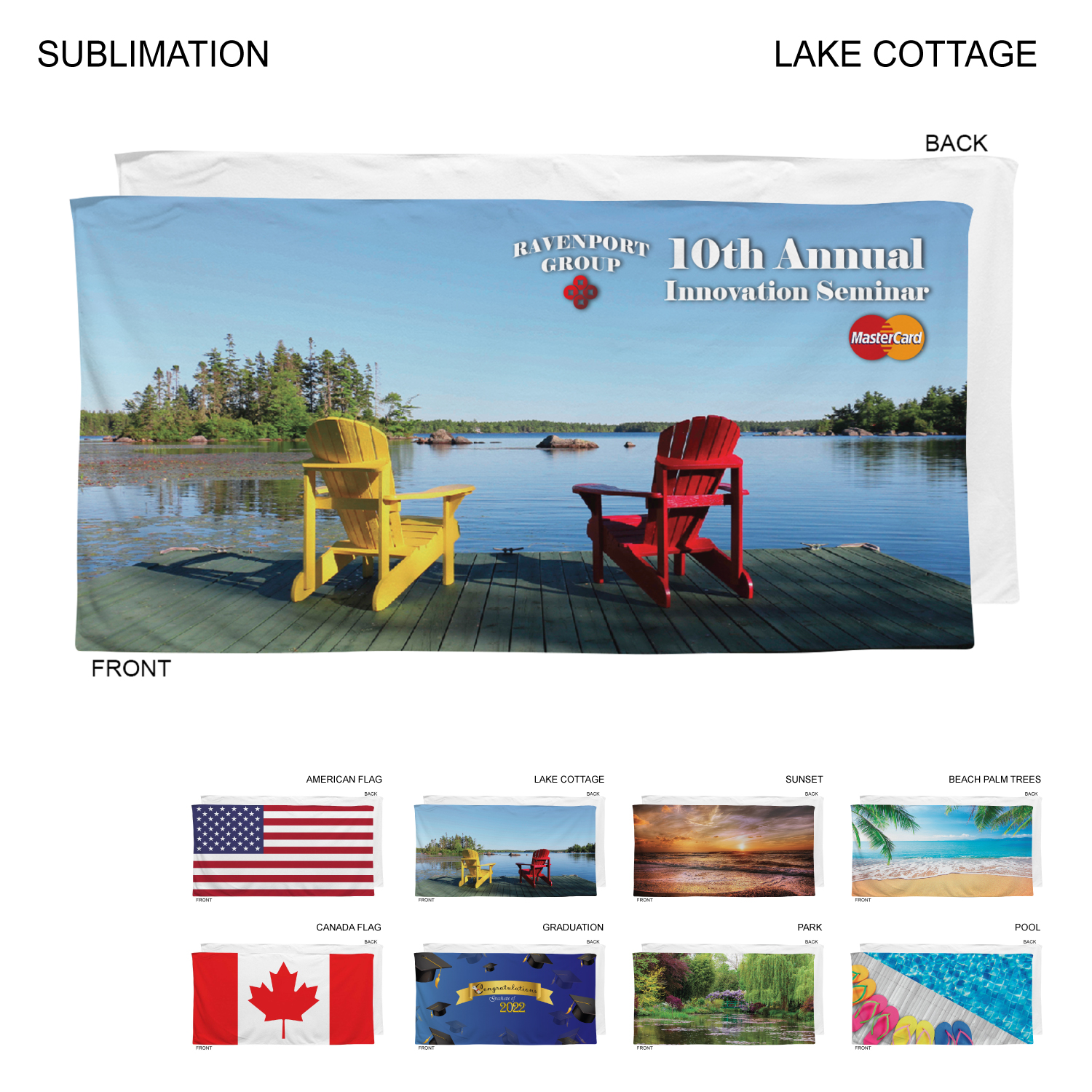 Stock Design Sublimated Plush and Soft Velour Terry Beach Towel, 30x60 10