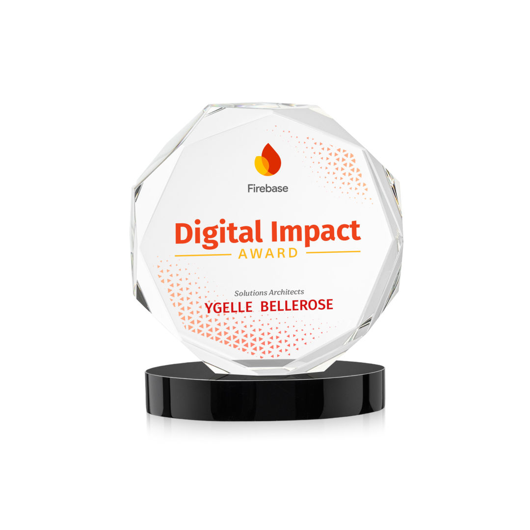 Acadian VividPrint™ Award on Alberton Base - Black 6