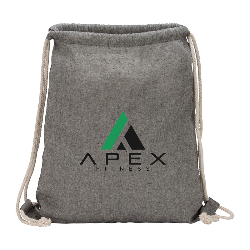 Huron Recycled Cotton Drawstring Tote 15