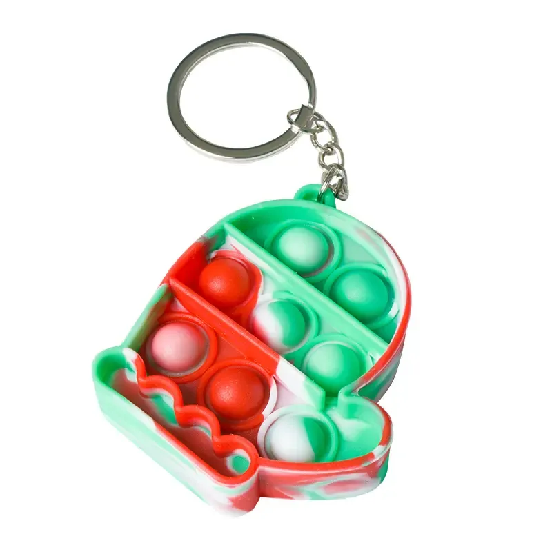 Christmas Series Bubble Push Pop Keychain 5