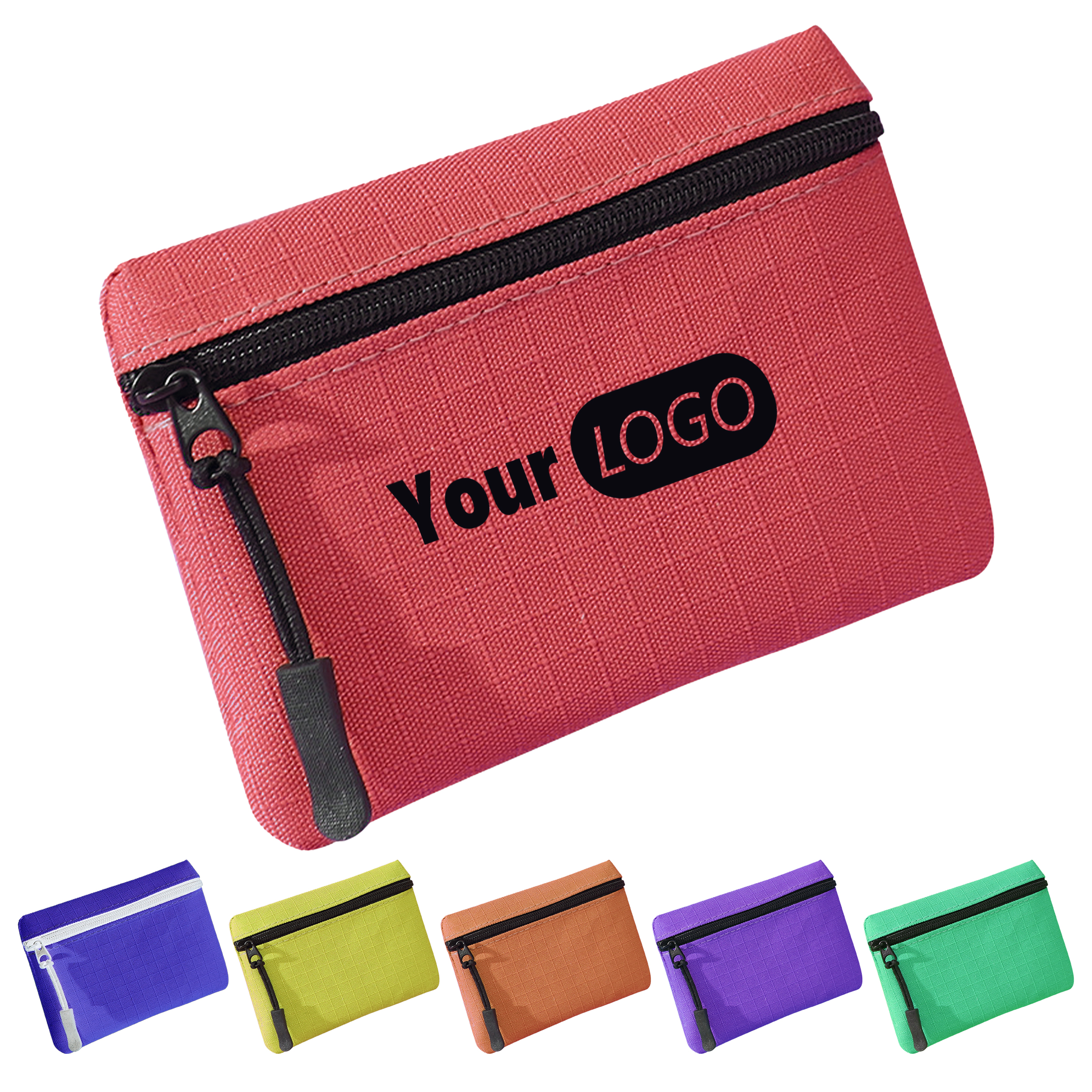 Oxford Durable And Customizable Mini Zipper Coin Purse For Everyday Use 2