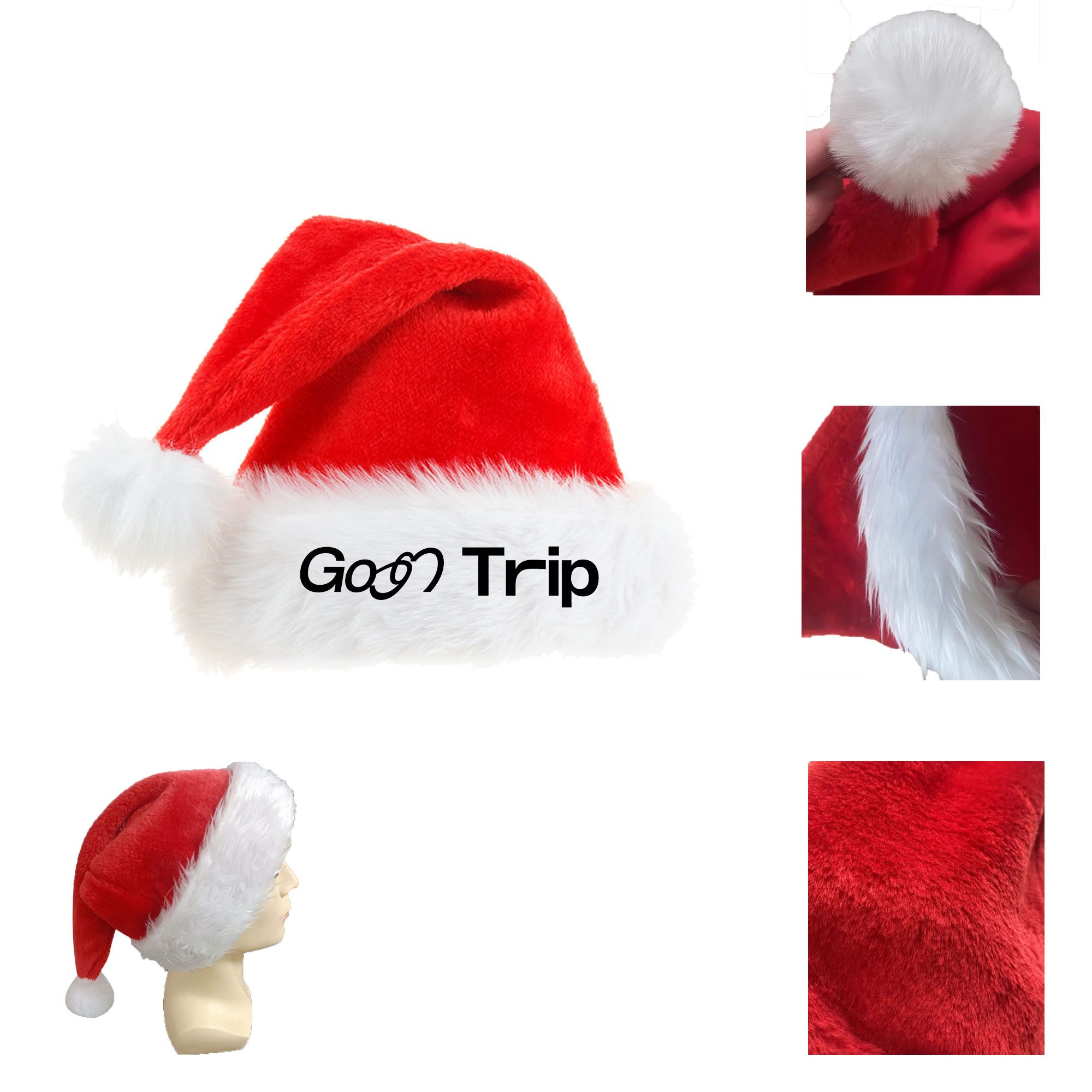 Classic Santa's Red Plush Hat 2