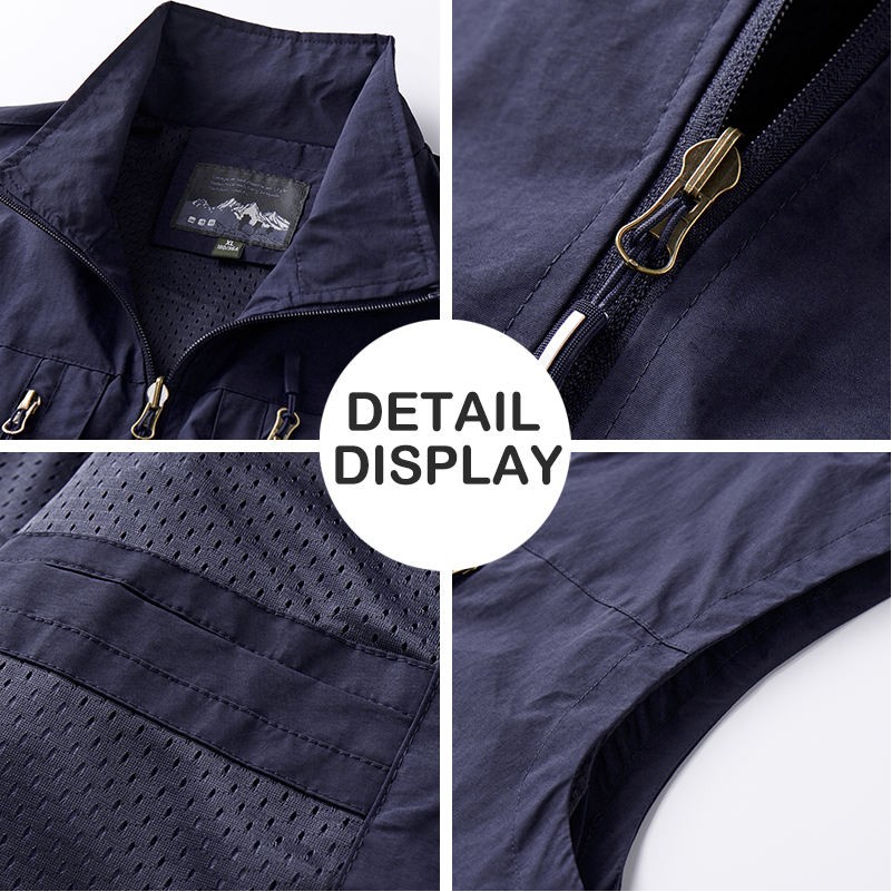 Multi-Pockets Workwear and Fishing Waistcoat Comfortable Breathable Vest 4