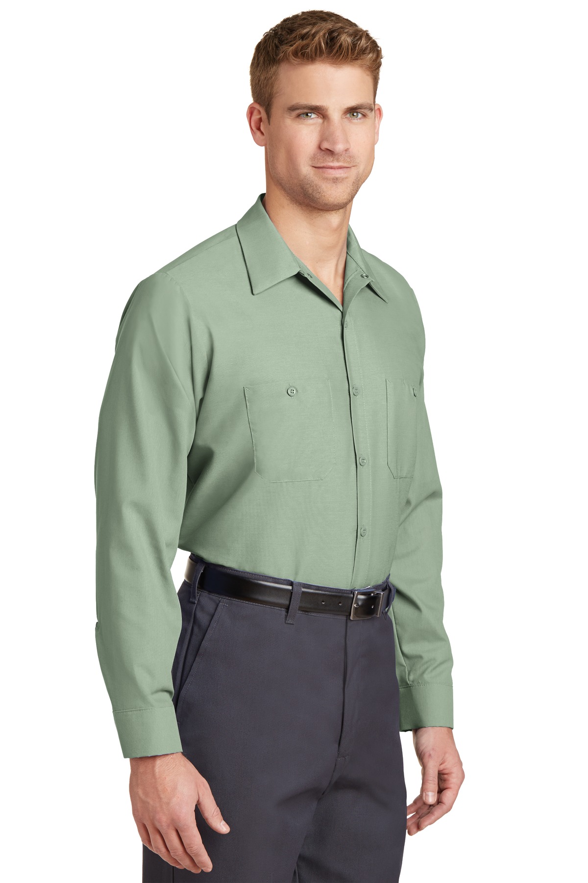 Red Kap Long Sleeve Industrial Work Shirt. SP14 25