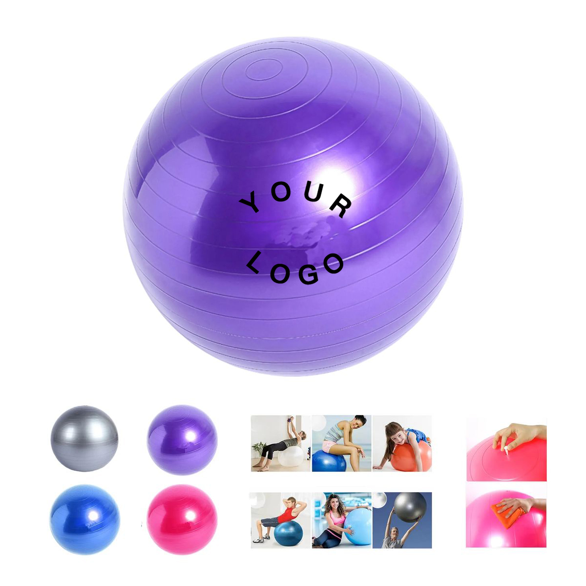 Fitness Yoga Ball PVC 25.6 Inches Durable 5