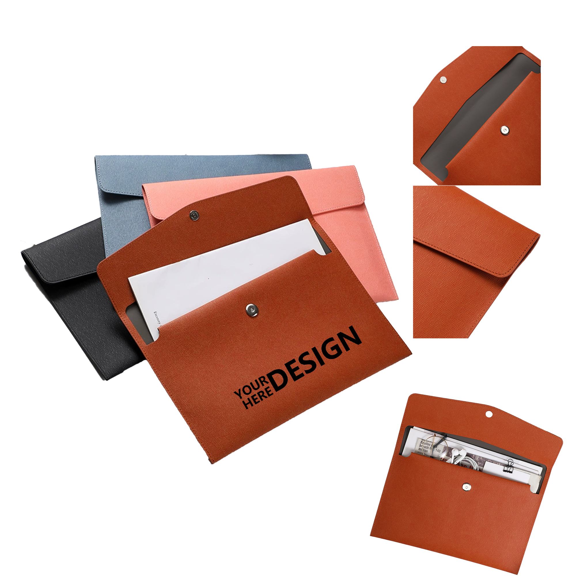 A4 Faux Leather Business Document Bag 3