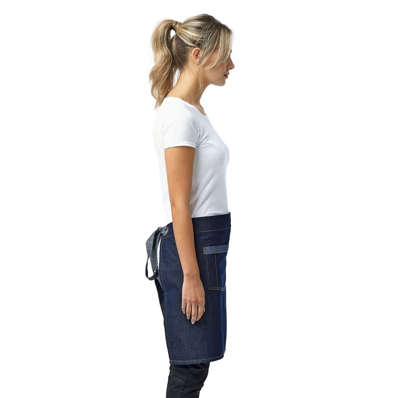 Artisan Collection By Reprime Unisex Domain Contrast Denim Waist Apron 6