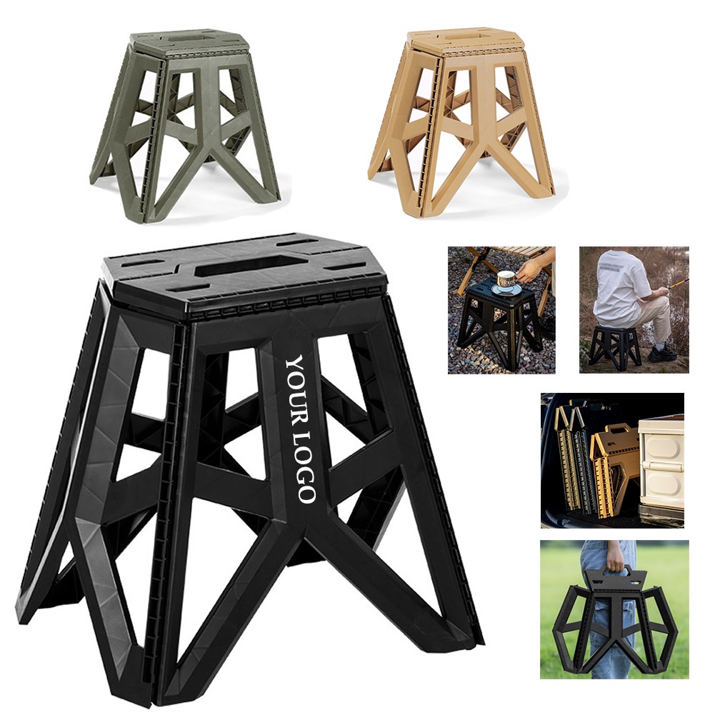 Heavy Duty Folding Collapsible Fishing Camping Step Stool Plastic Portable Chairs 3
