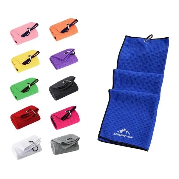 Microfiber Golf Towels With Metal Carabiner 2