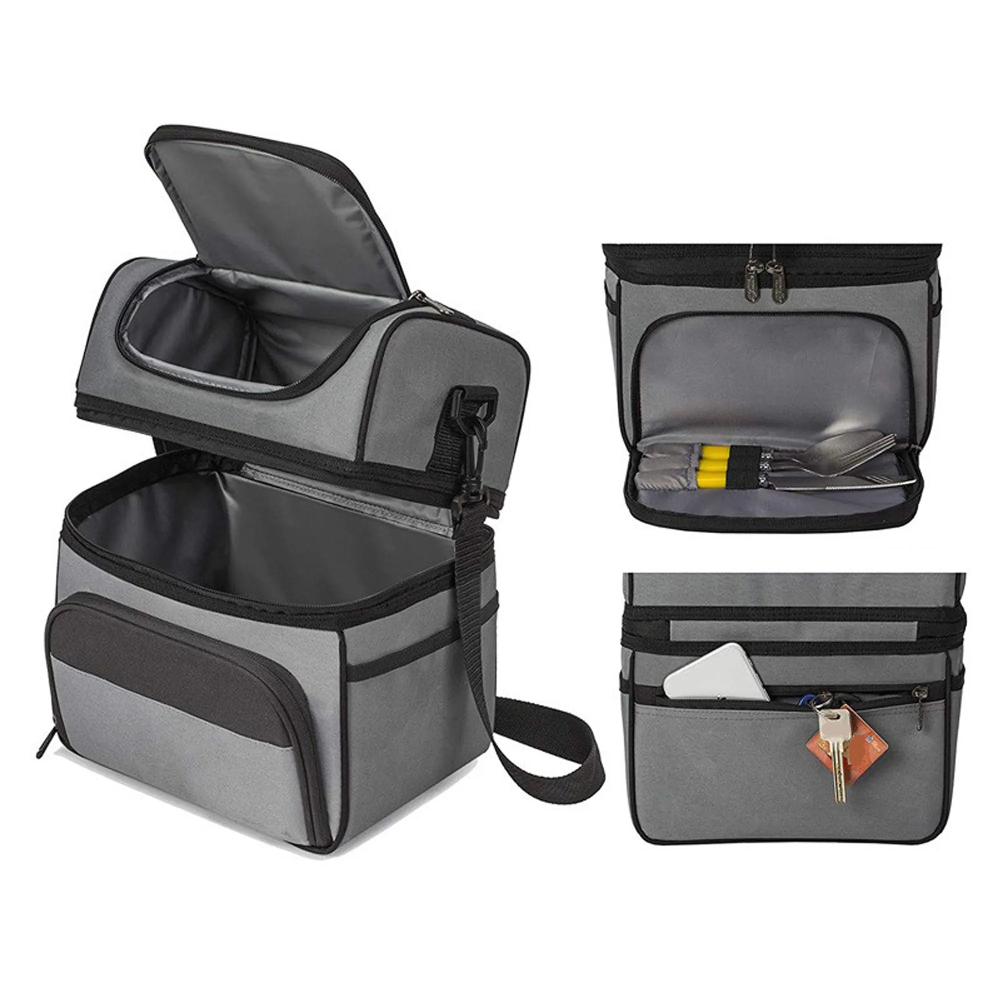 Free Cutlery PEVA Insulated Cooler Bag 2