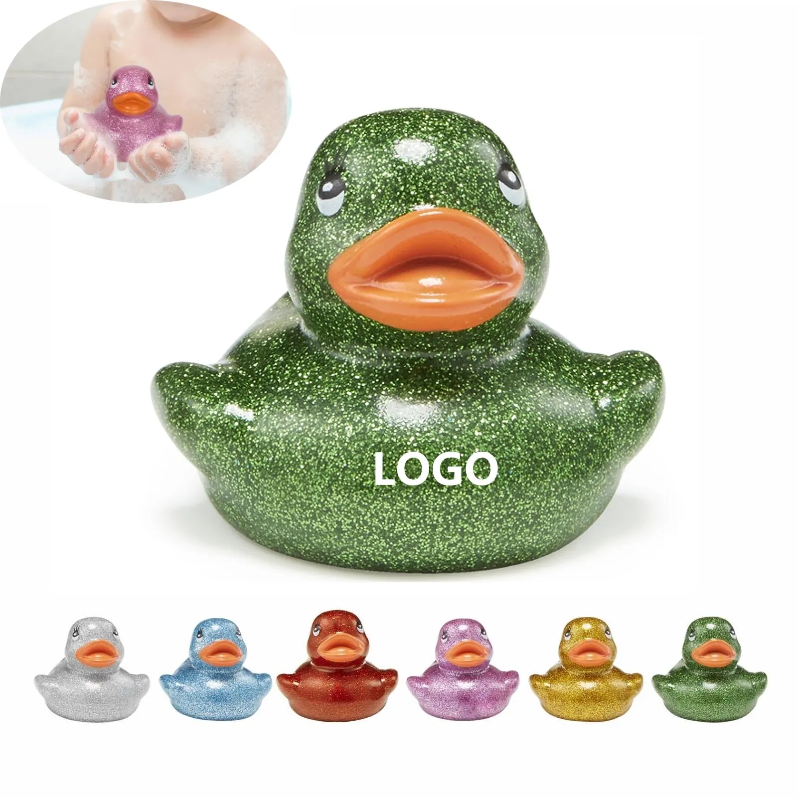 2" Glitter Rubber Ducks 1