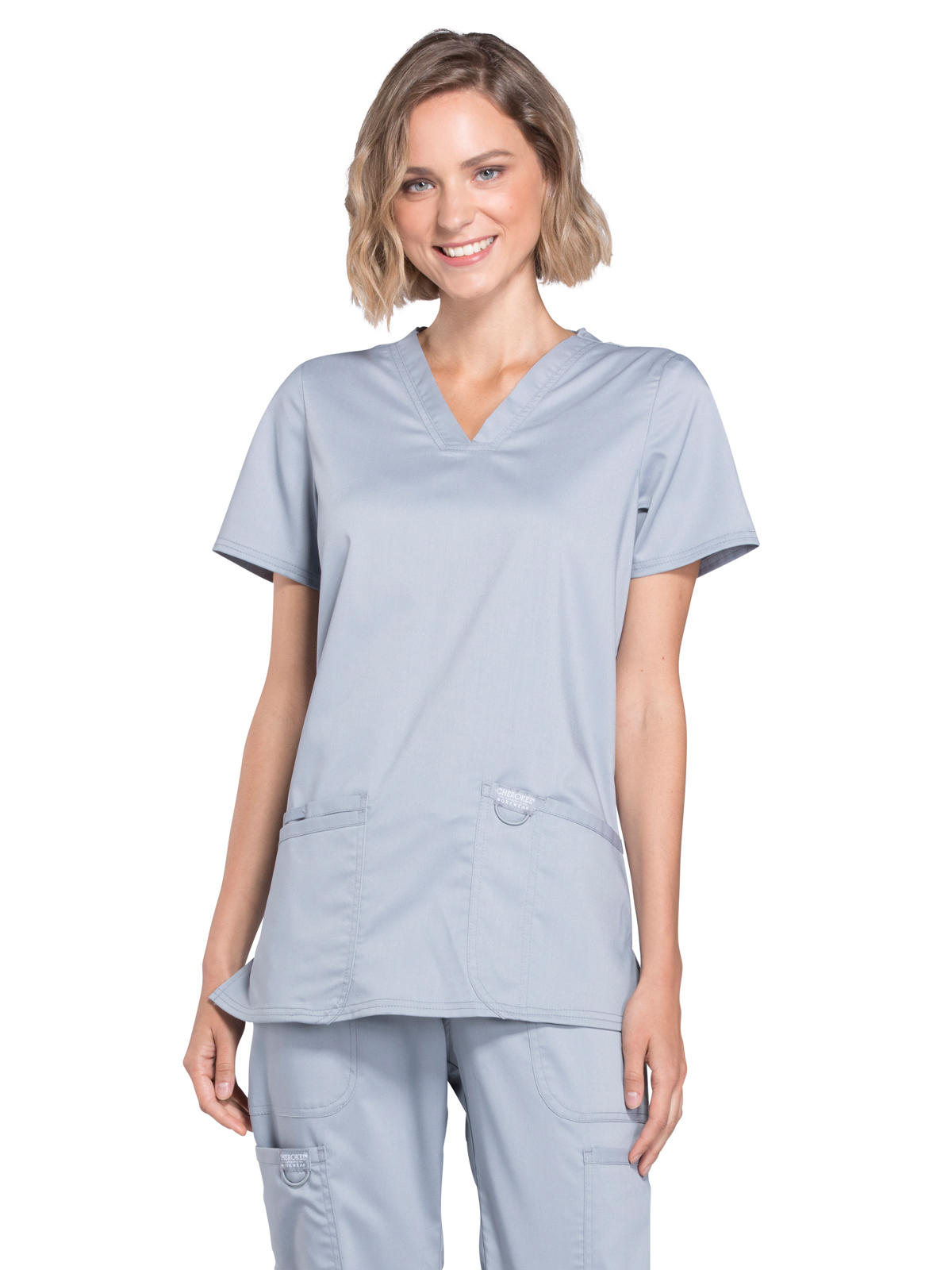 Cherokee - Workwear Revolution - Women's 3-Pocket V-Neck Top 22
