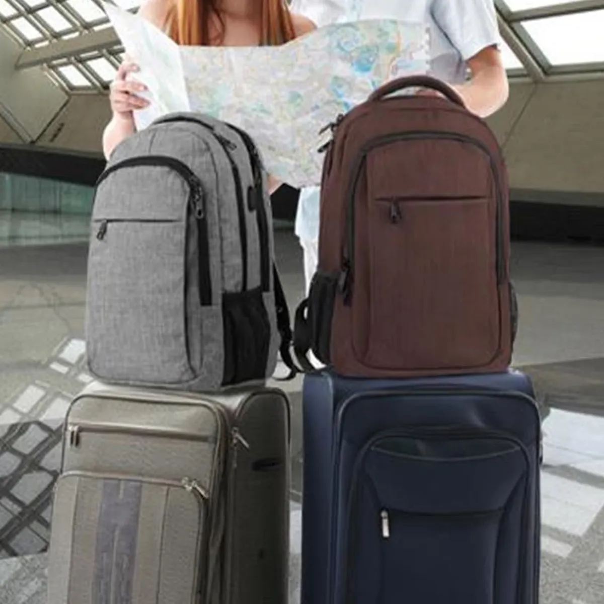 30L Business Laptop Backpack With USB Port 3