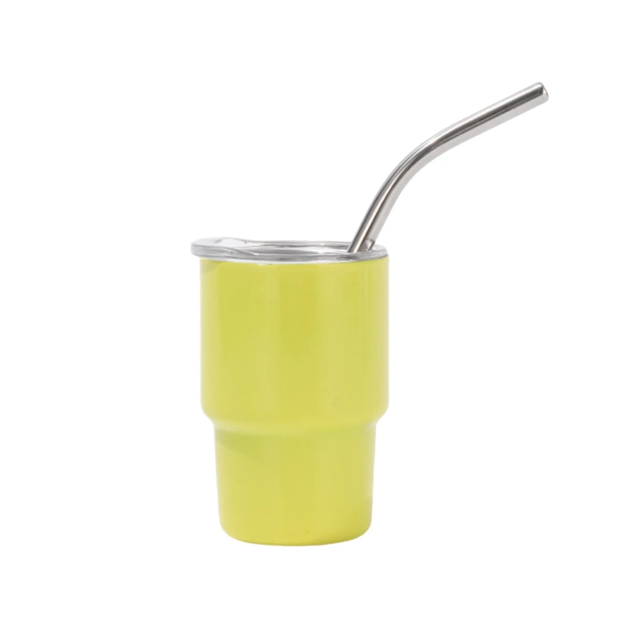 Mini Tumbler Shot Glass with Straw and Lid 20