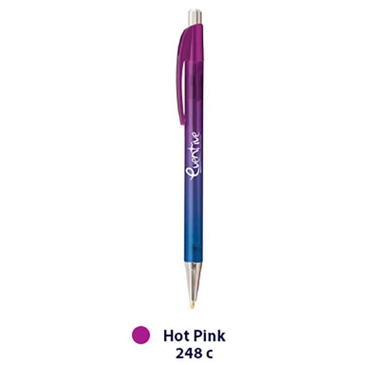 Top Flight Slim Ombre Plastic Pen (Full Color Imprint) 2