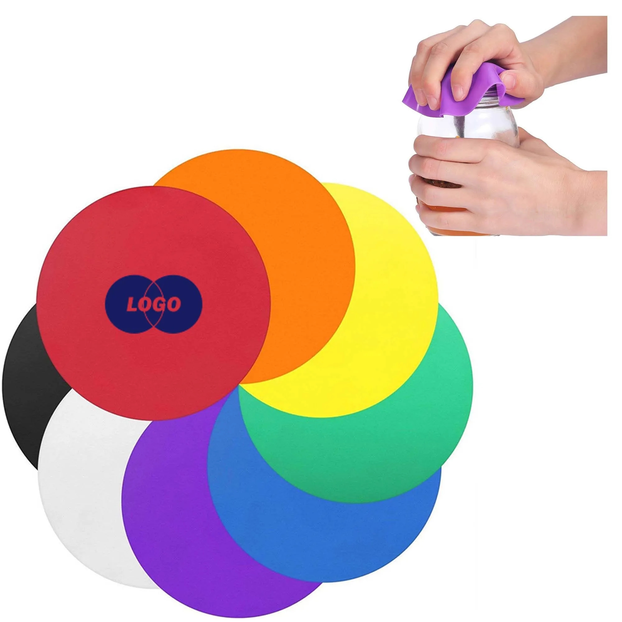 Silicone Bottle Opener Round Jar Coaster