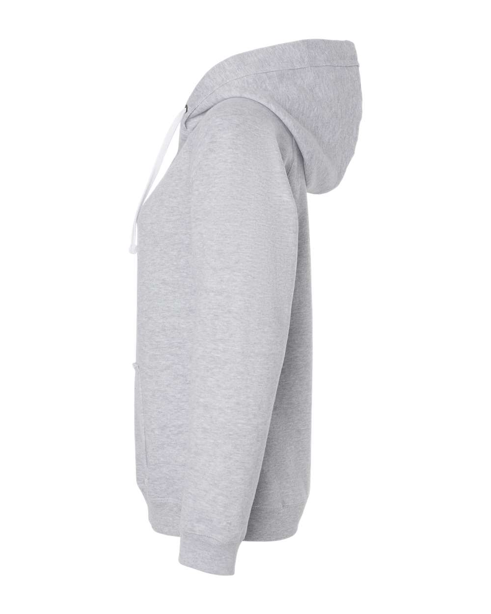 Women's Sueded V-Neck Hooded Sweatshirt - 8836 12