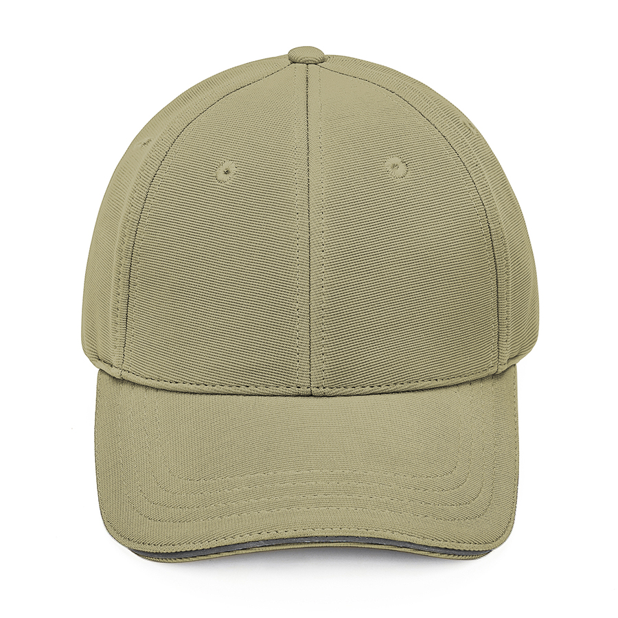 Stock Solid Color Polyester Ottoman 6 Panel Cap, Double 12