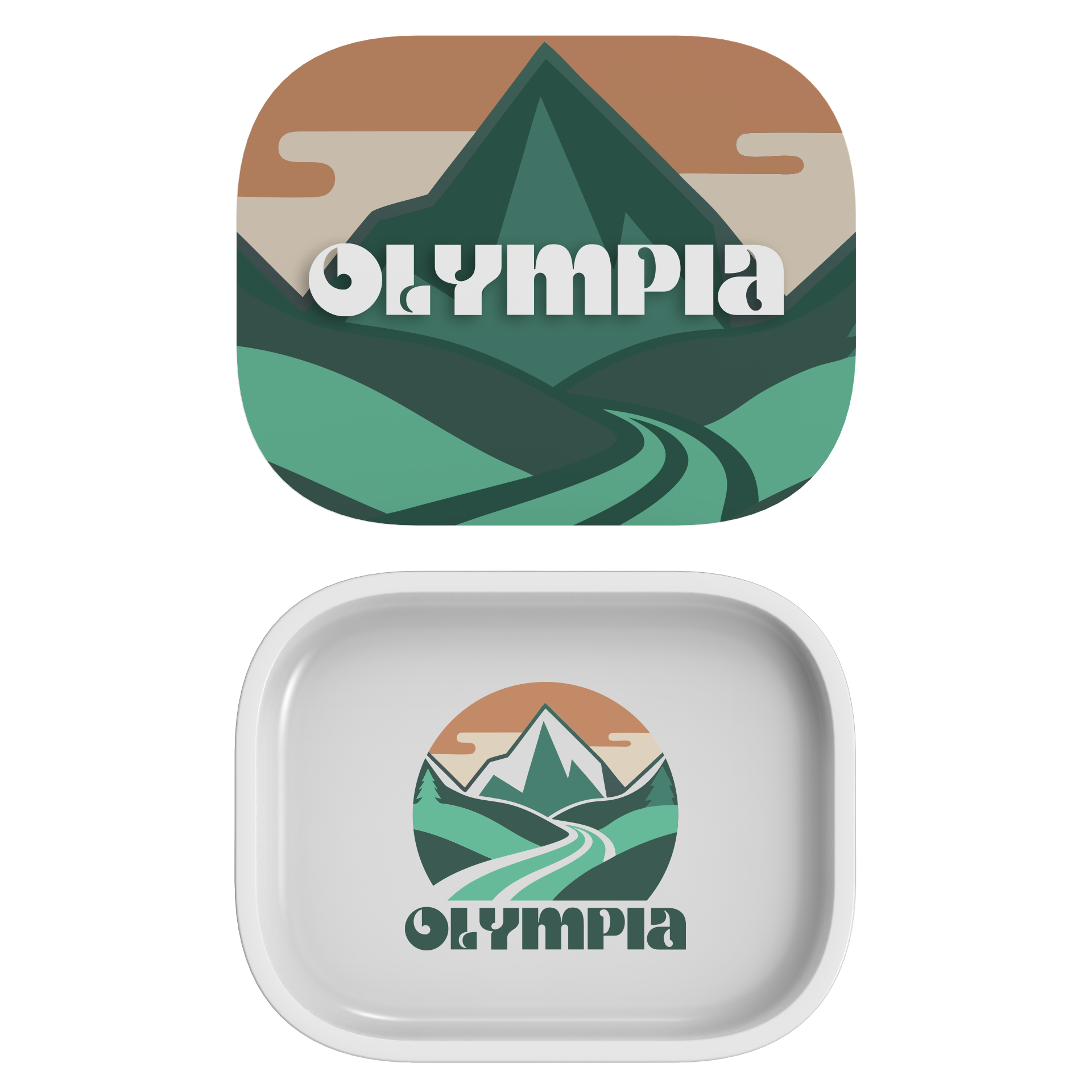Small Custom Printed Metal Rolling Tray – Quick Print – Magnetic Lid 2