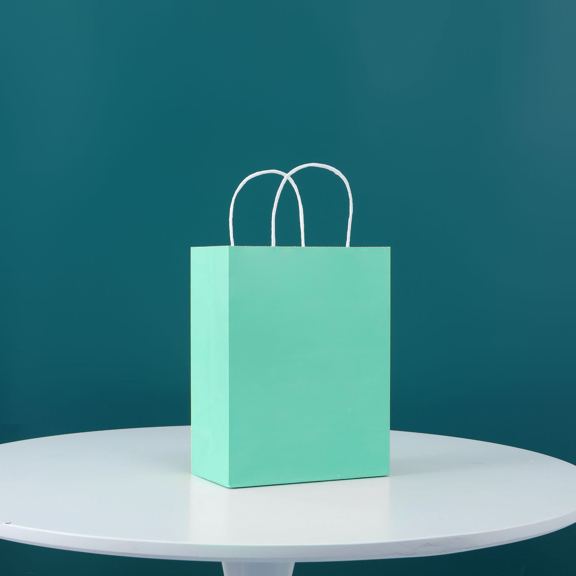 Small Size Kraft Paper Shopper Tote bags(5 7/8" * 3 1/8" * 8 1/4") 19