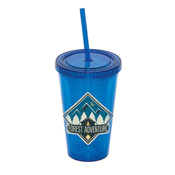 500 Ml. 17 Fl. Oz. Double Walled Tumbler With Straw 5