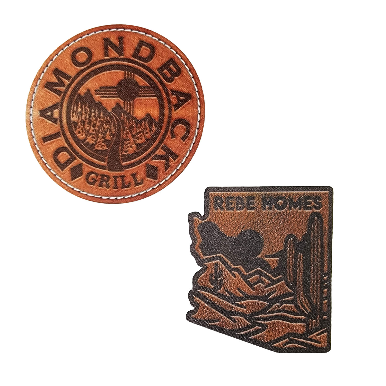 USA Made "Leather Look" Flat Printed Patches 2
