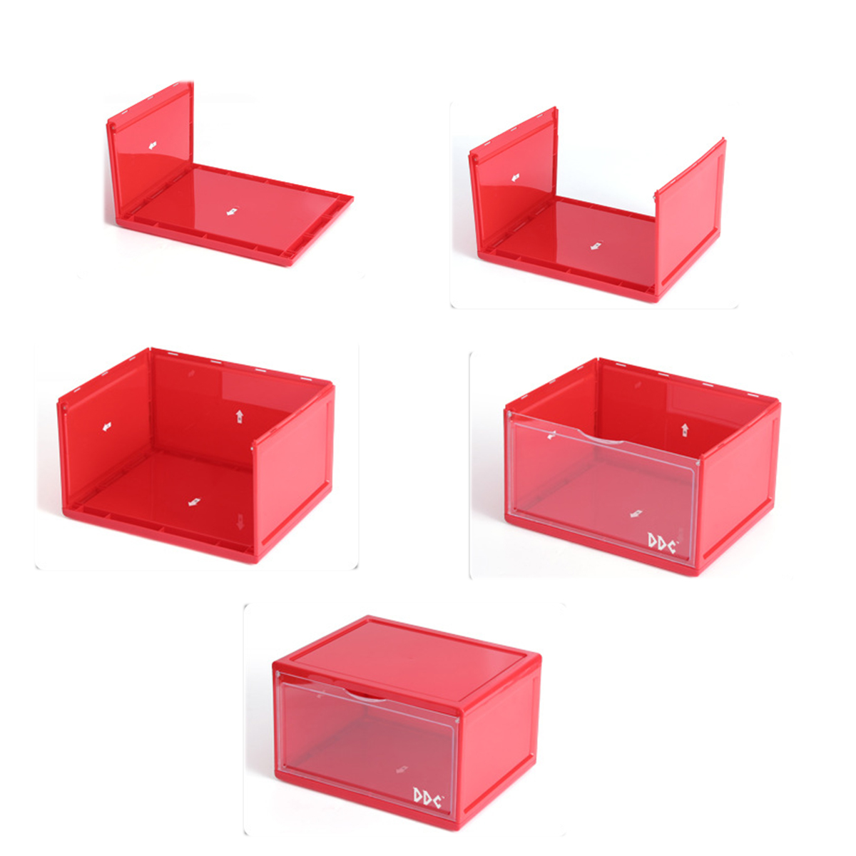 Stackable Plastic Shoe Box with Clear Door 2