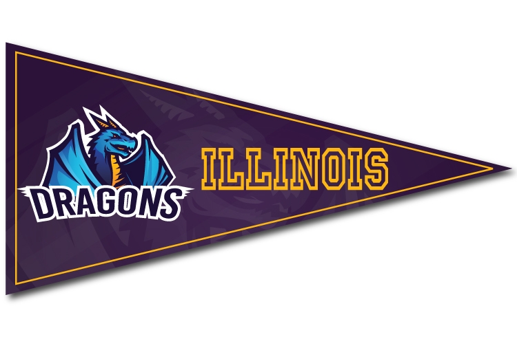 Outdoor Vehicle Full Color Magnet Booster Pennant Shape 3