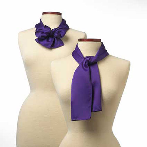 Purple Silk Scarf - 8"x45" 2