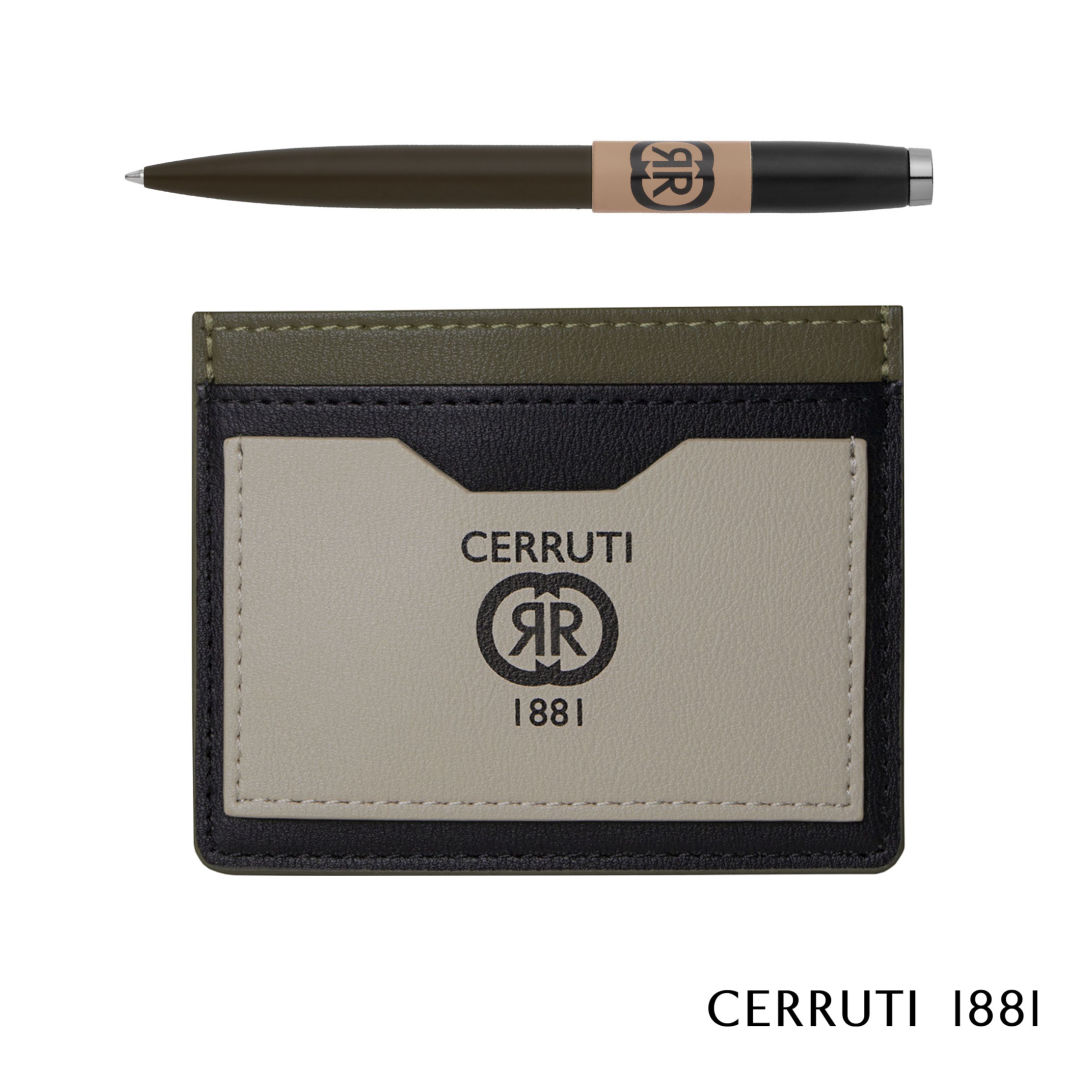 Cerruti 1881® Brick Ballpoint Pen & Card Holder Gift Set 6