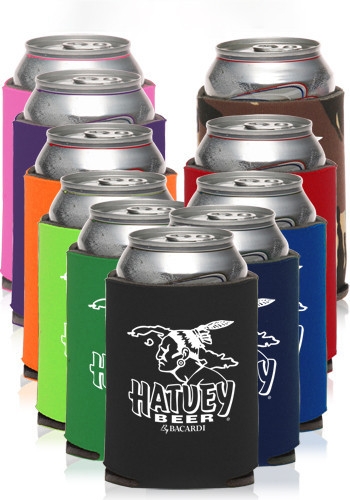 Assorted Premium 4mm Collapsible Can Cooler, custom koozie with logo imprint 2