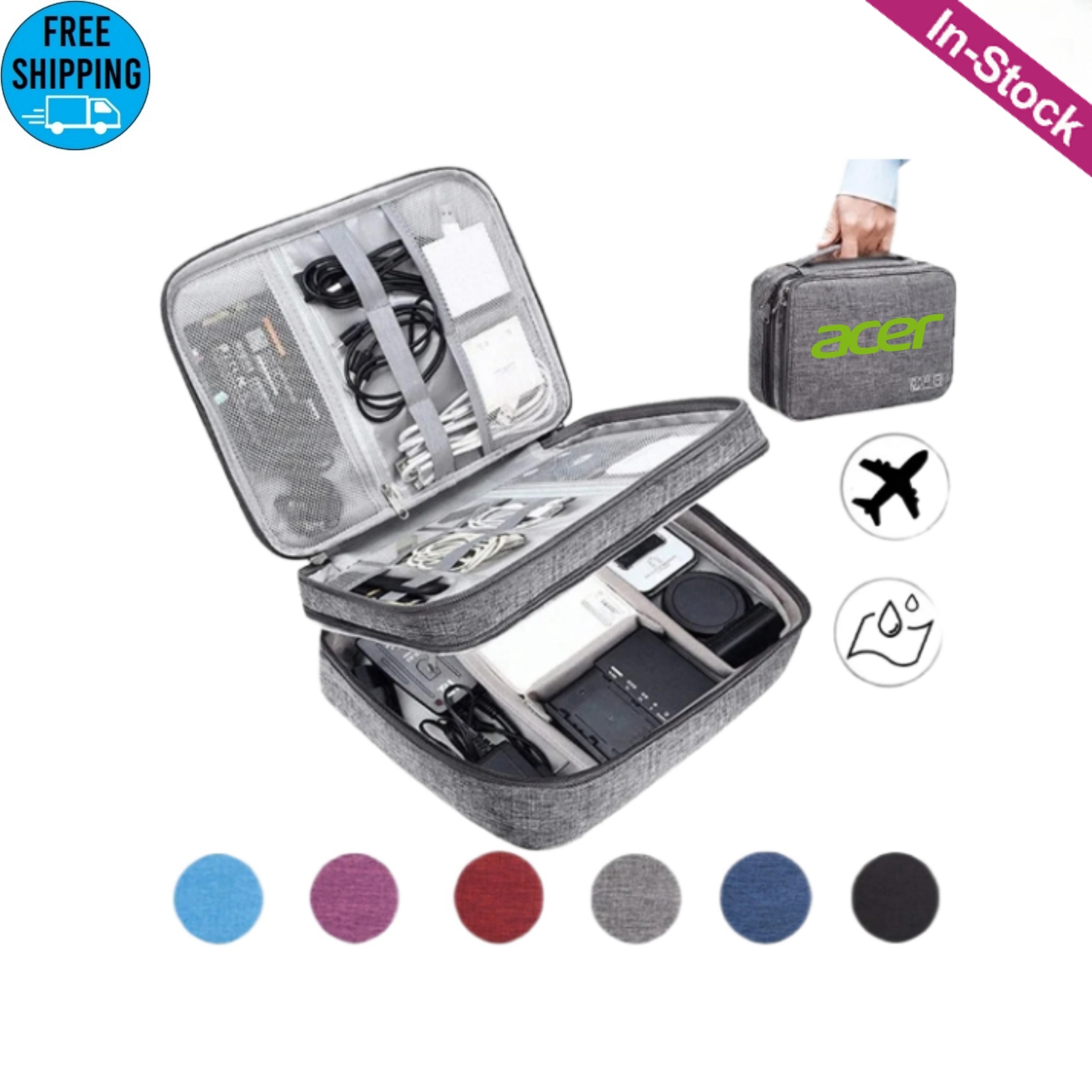 Three Layers Electronics Organizer Bag 1