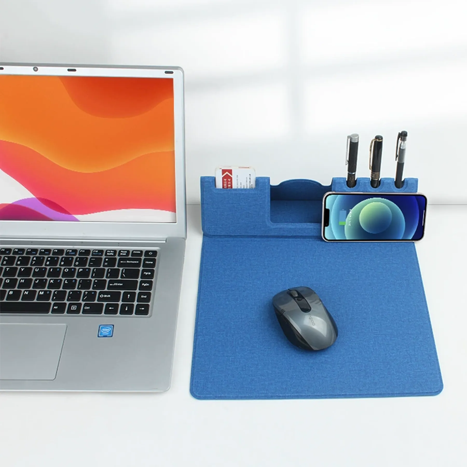 Folding Phone Holder Wireless Charger Mouse Pad 3