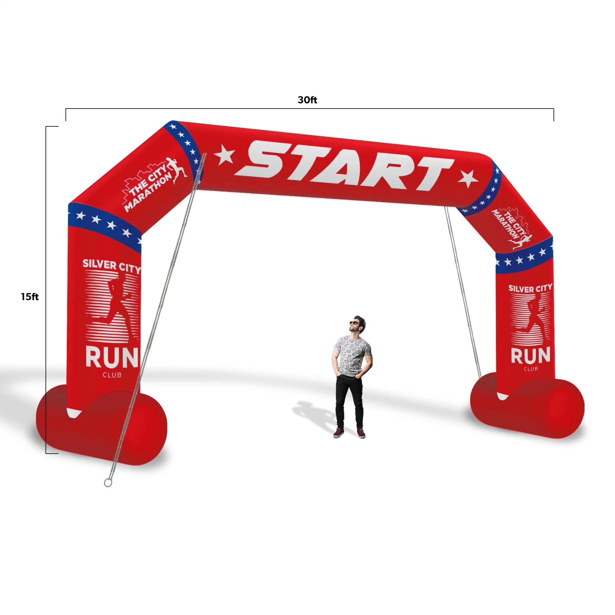 Inflatable Angled Arch 30ft w/ Blower 3