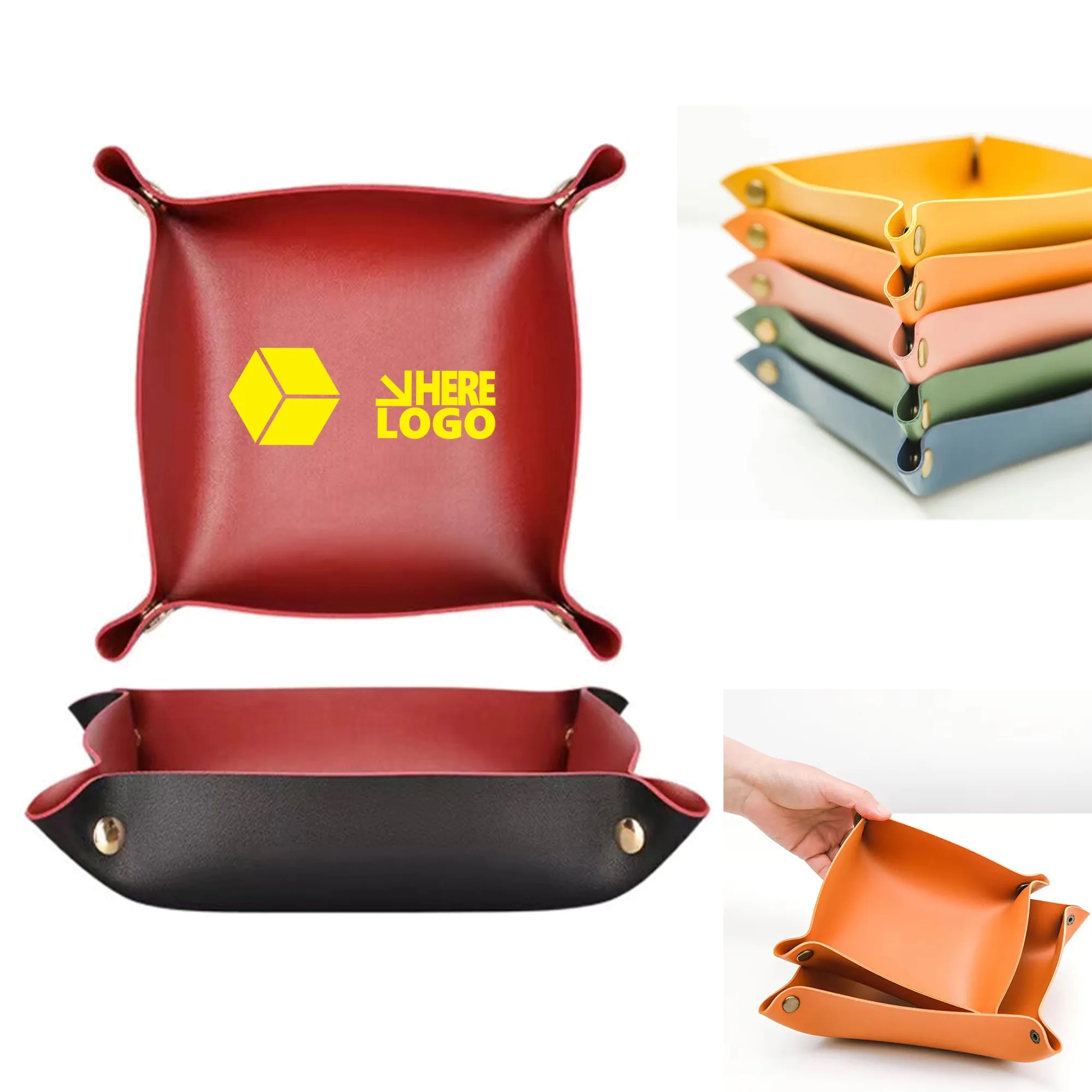 Storage Leather Tray 3