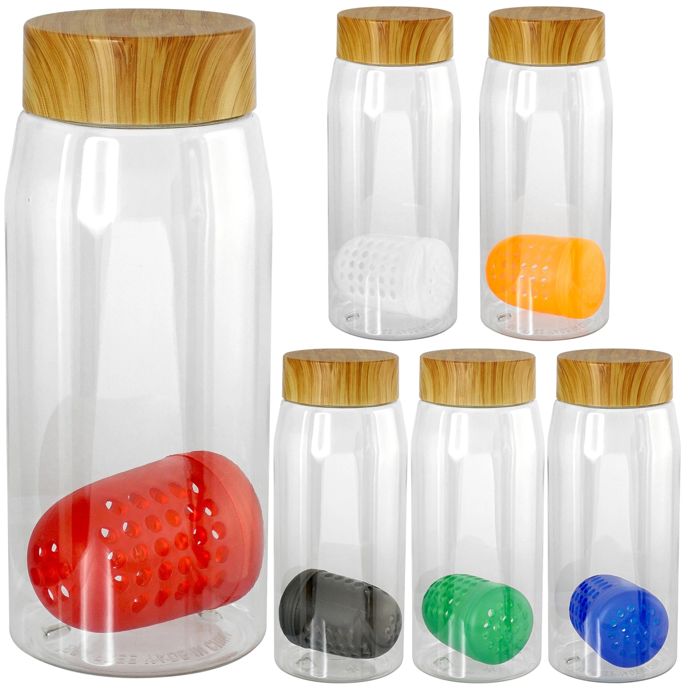 Bamboo Pattern 25 oz. Recycled Bottle with Floating Infuser 14