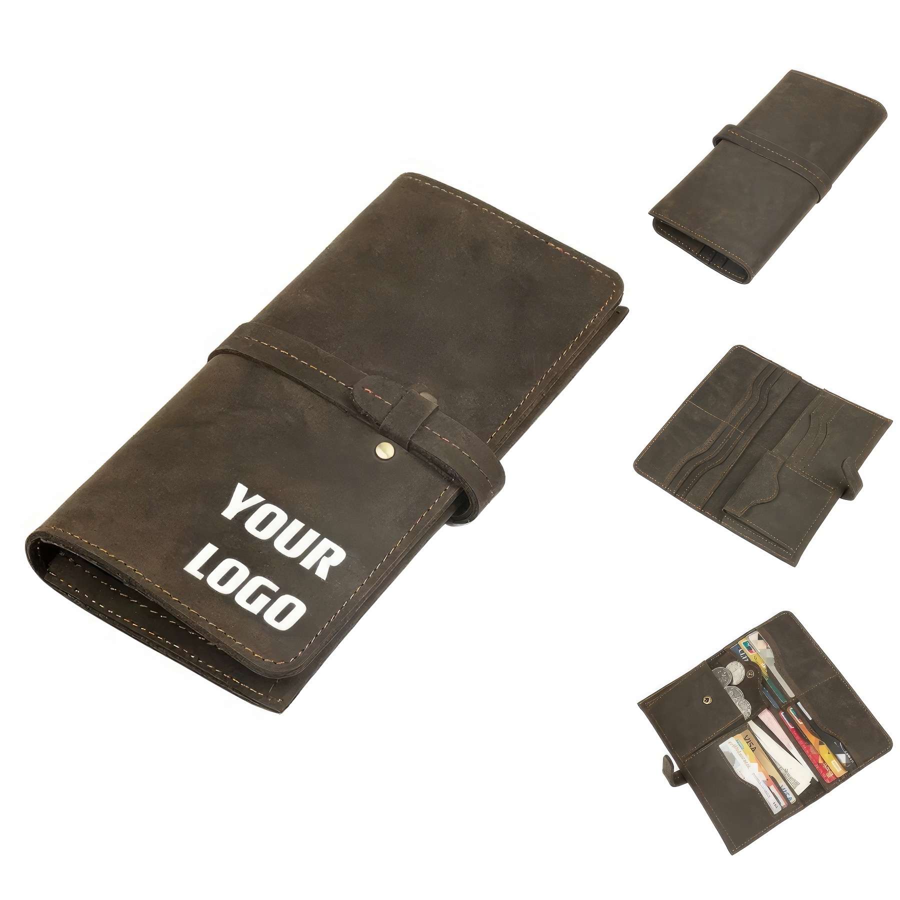 Customizable Vintage Genuine Leather Wallet For Men Women 2
