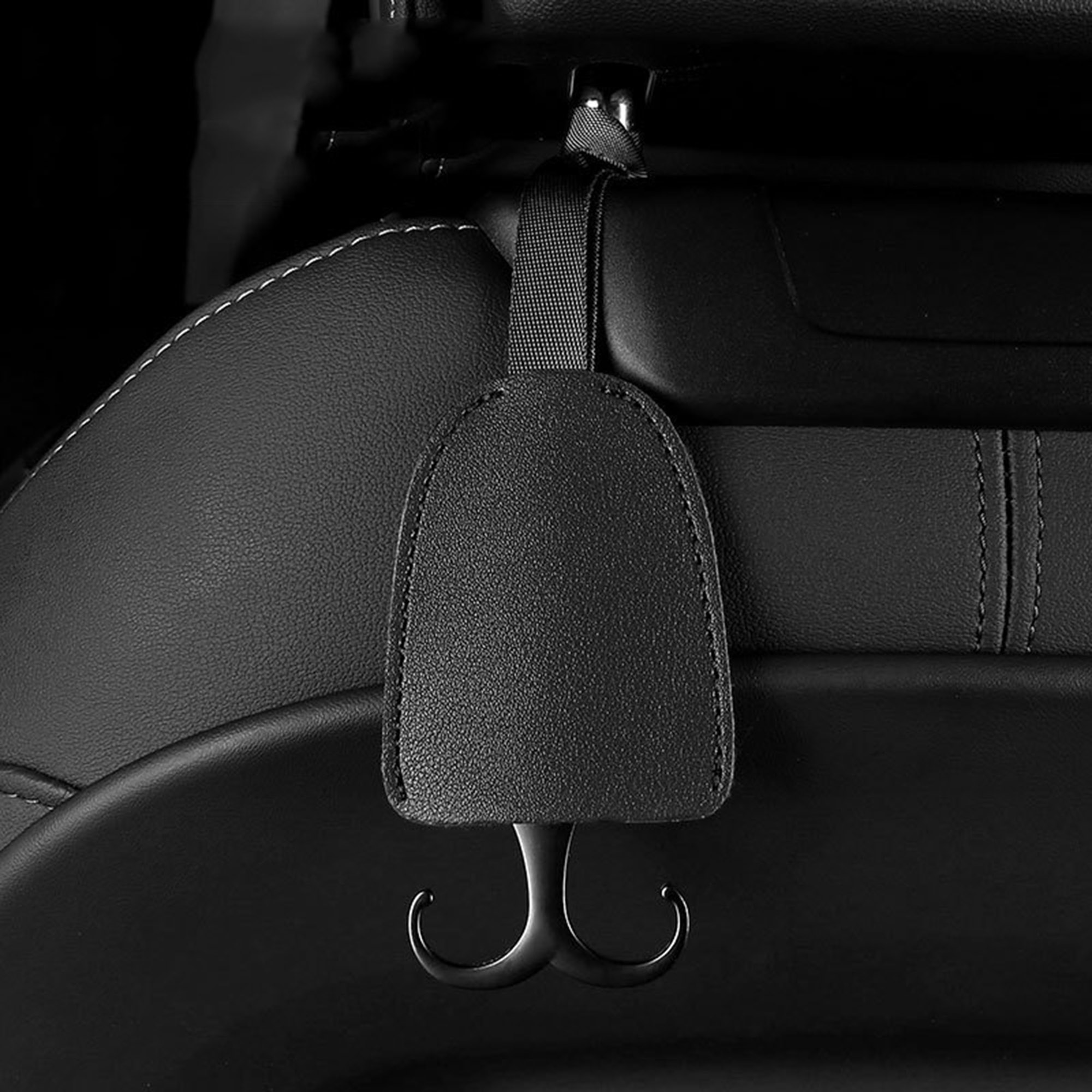 Vegan Leather Car Seat Back Hook 2