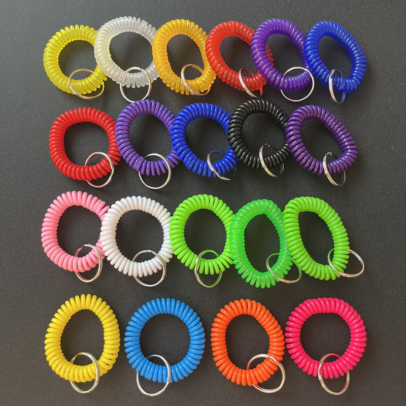 Bracelet Coil Keychain w/ Imprinted Tag 3