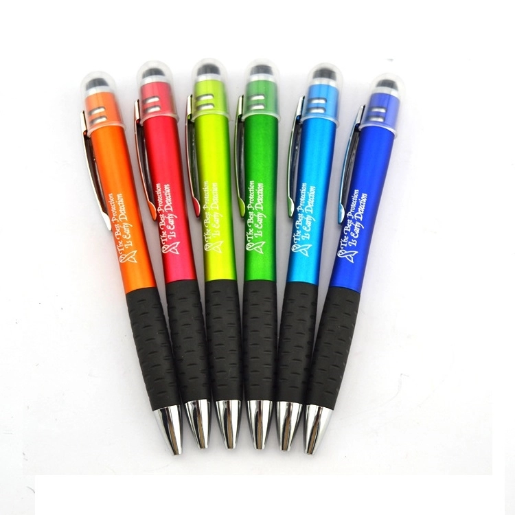 LED Light Pen with Laser Logo and Stylus Touch 2