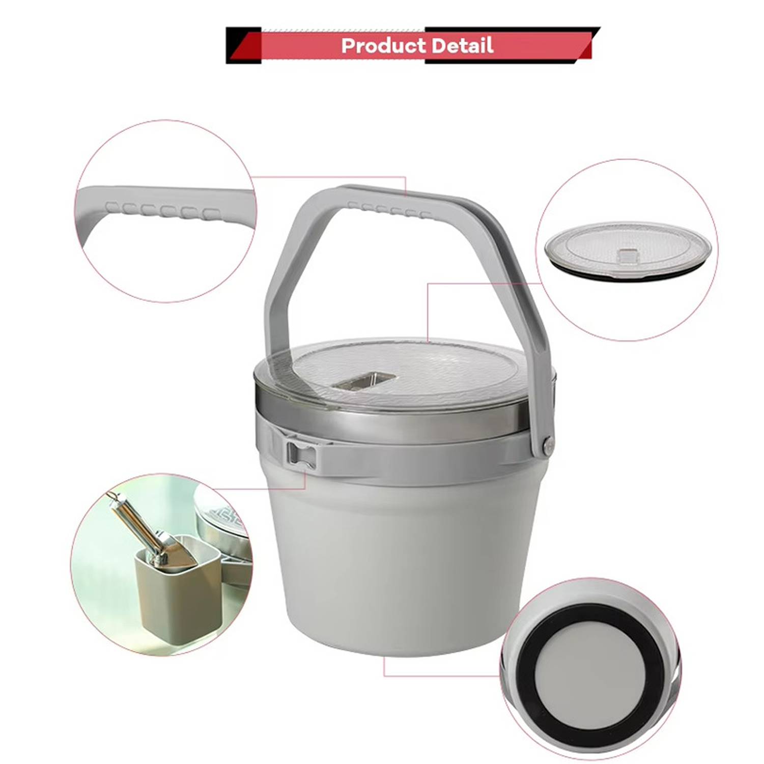 Large-Capacity Stainless Steel Insulated Ice Bucket Set 2