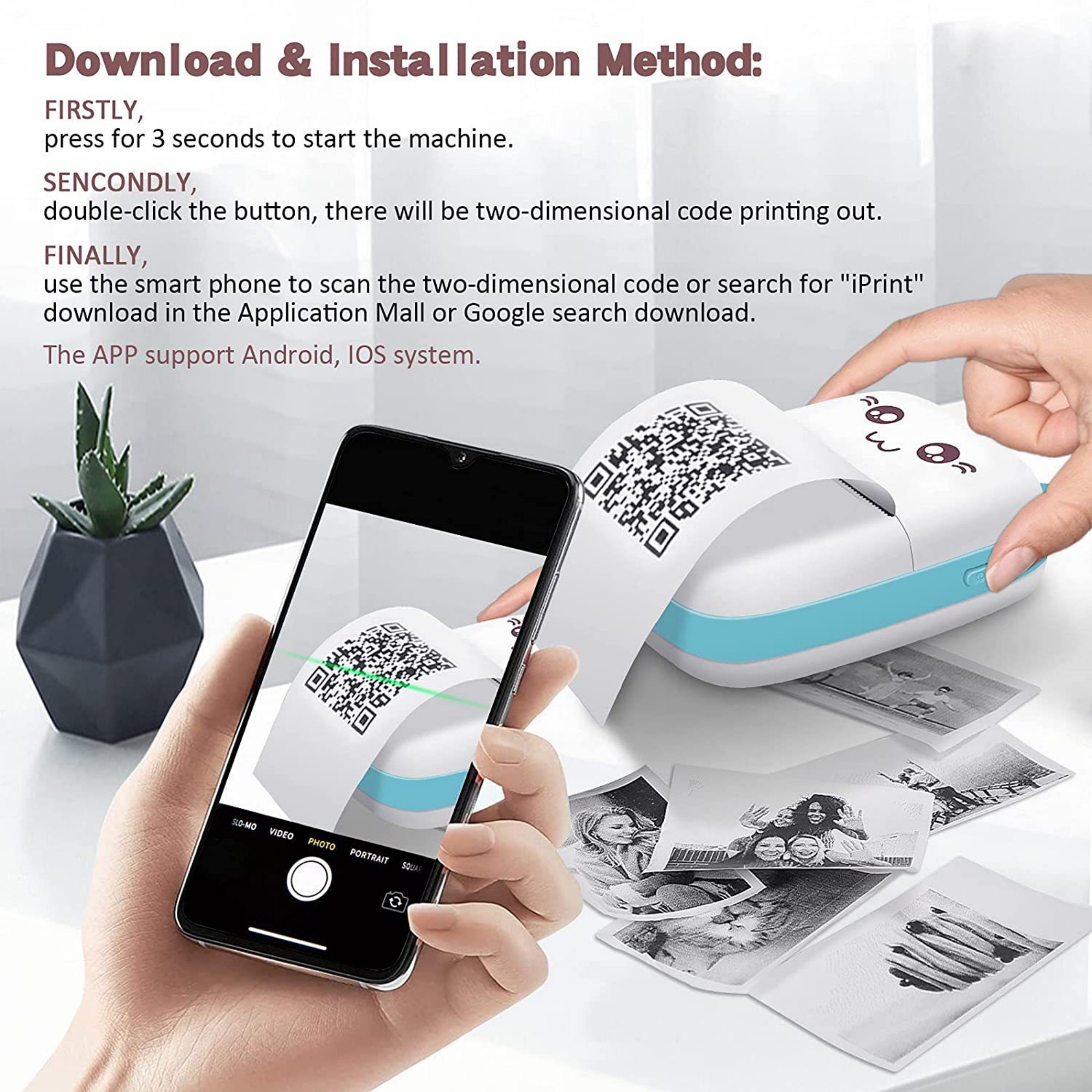 Mini Bluetooth Thermal Printer 3