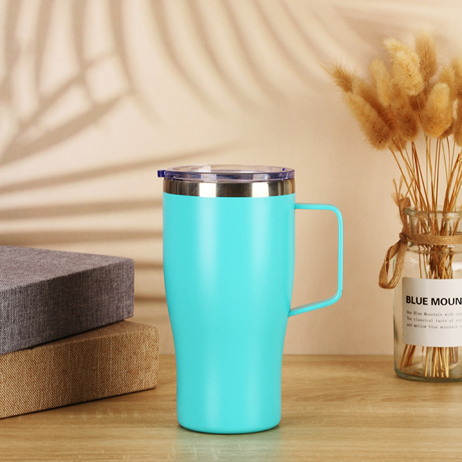 30Oz Vacuum Insulated Stainless Steel Tumbler With Handle 4