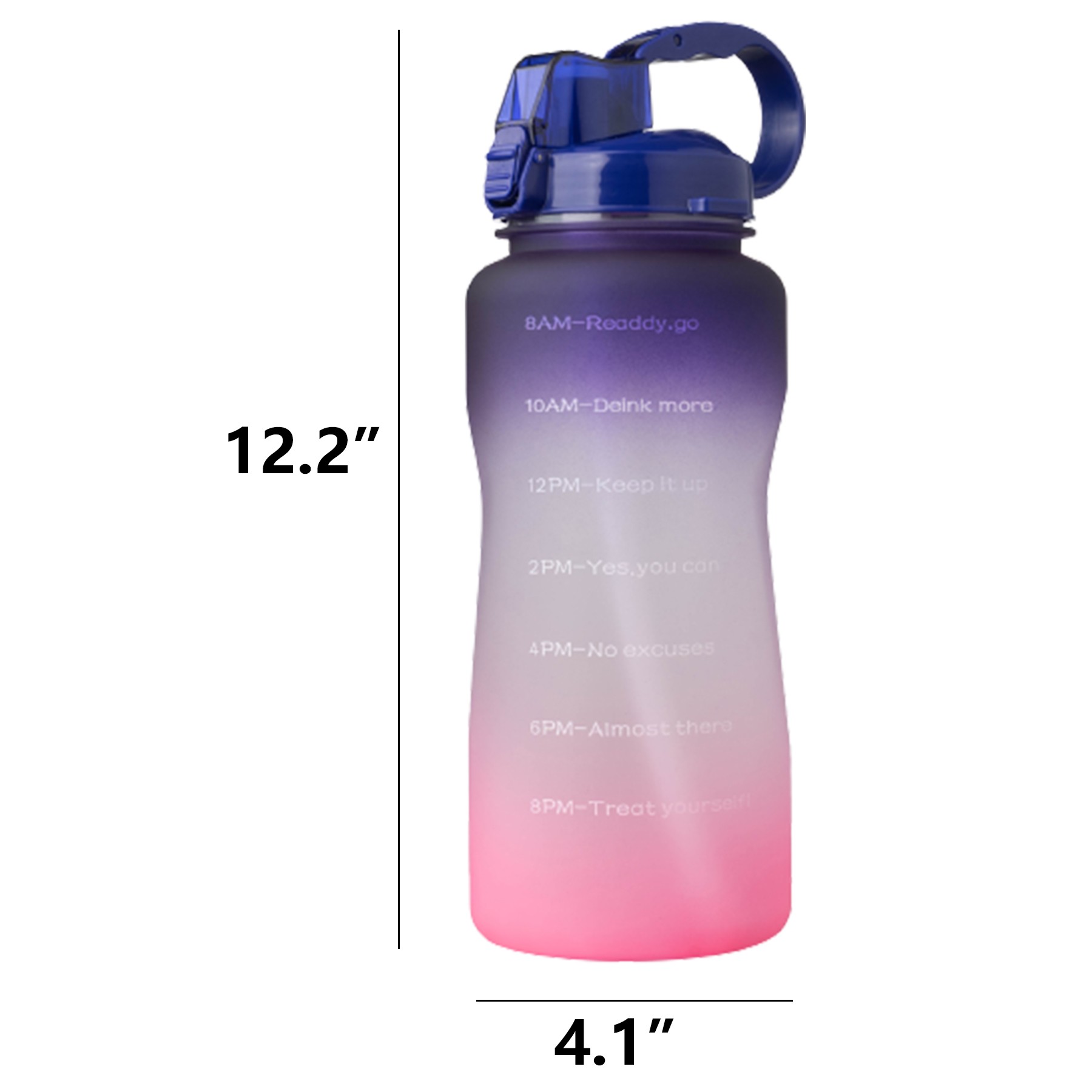 74.39Oz Time Mark Straw Water Bottle 7