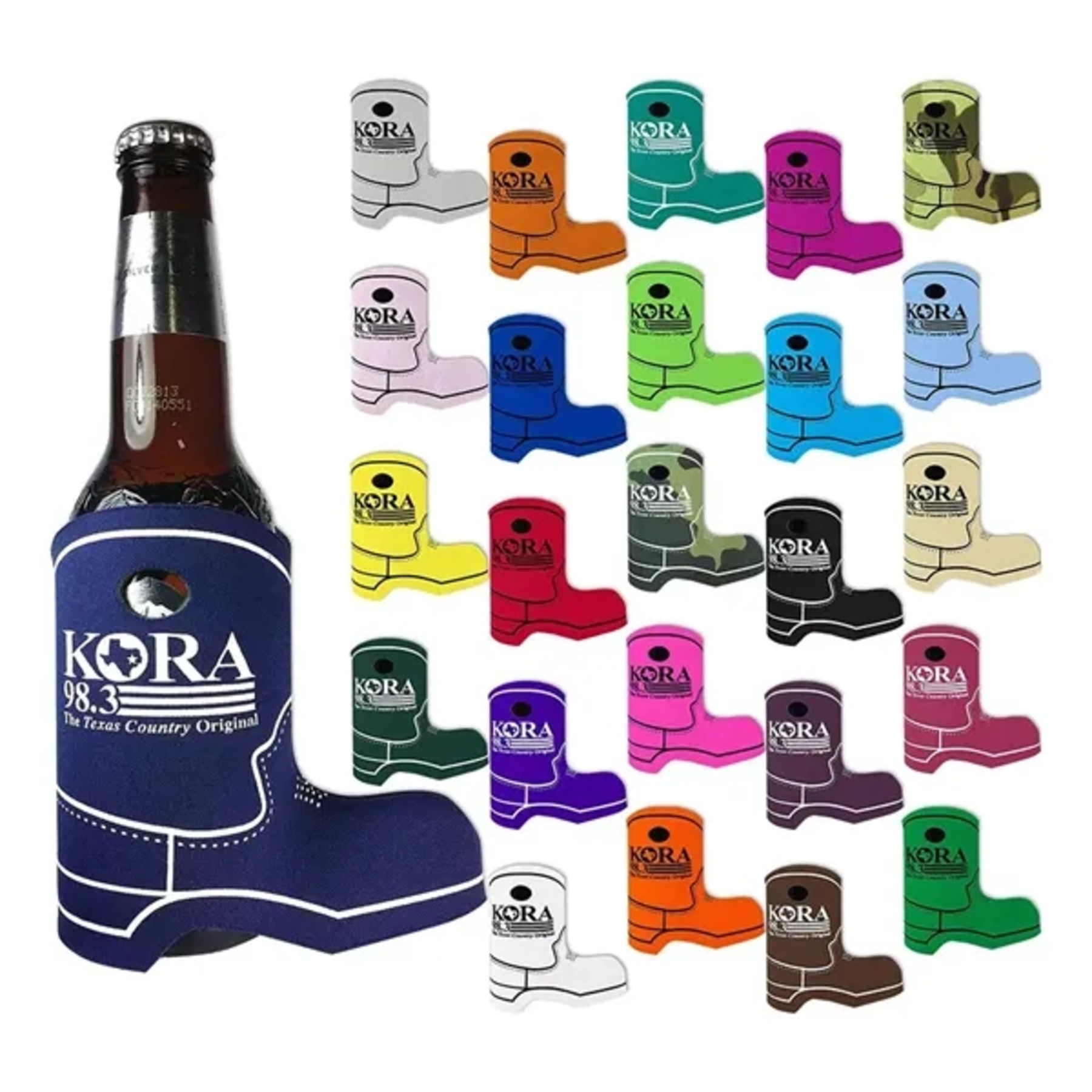 Boot Shaped Neoprene 12oz Can Cooler Sleeve, custom koozie with logo imprint 2