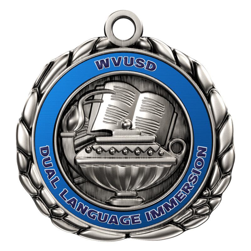 Express Vibraprint™ Book & Lamp Quali-Craft Medallion (2-1/2") 3