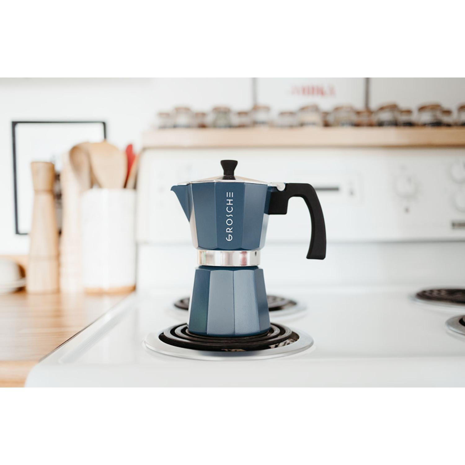 GROSCHE® MILANO 3 Cup Stovetop Moka Pot Espresso Coffee Maker 2
